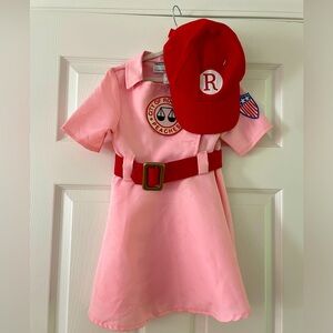 Kids Halloween Costume City of Rockford Peaches Dress with Belt and Hat